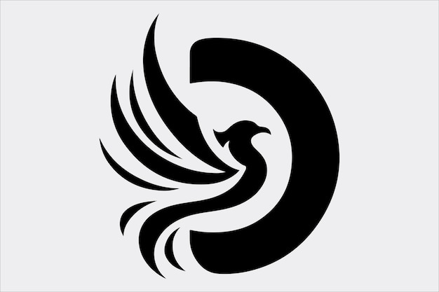 Un diseño de logotipo elegante y moderno con la letra D en negrita