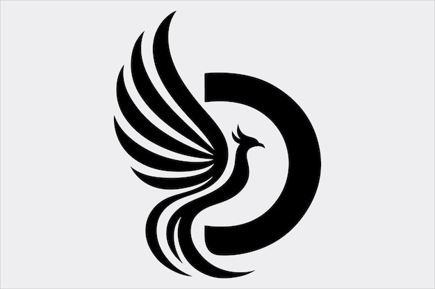 Un diseño de logotipo elegante y moderno con la letra D en negrita