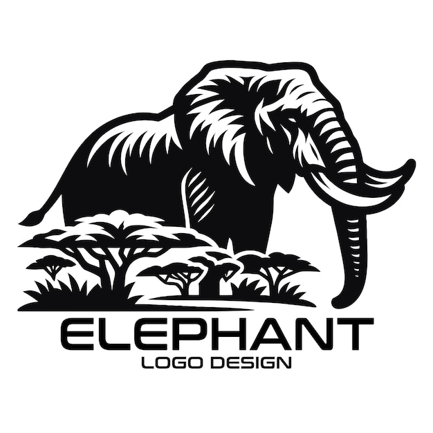 Diseño del logotipo de Elephant Vector