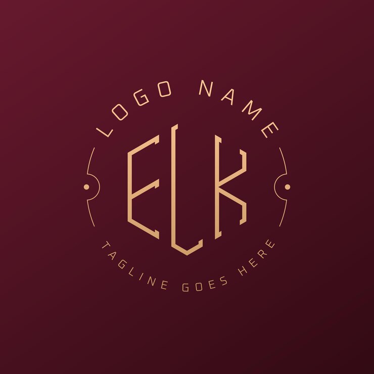 Vector diseño de logotipo de elk de lujo letra elegante elk monograma logotipo minimalista poligono estampa de diseño de logotipo elk