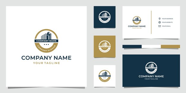 Diseño de logotipo de emblema de apartamento moderno