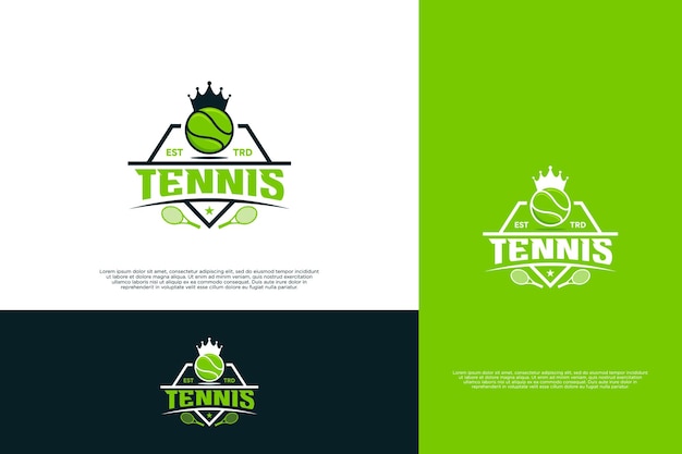 Diseño del logotipo del emblema del equipo de tenis