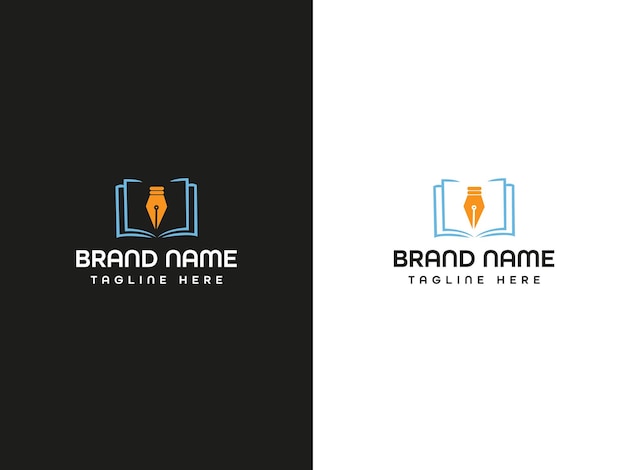 diseño de logotipo de empresa de carta de libro