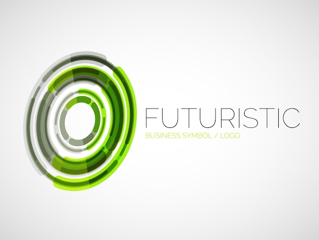 Diseño de logotipo de empresa de círculo futurista