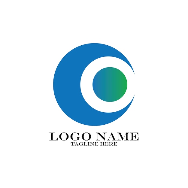 Diseño de logotipo de empresa de círculo de icono