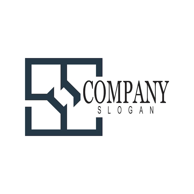 Diseño del logotipo de la empresa concepto simple Vector Premium
