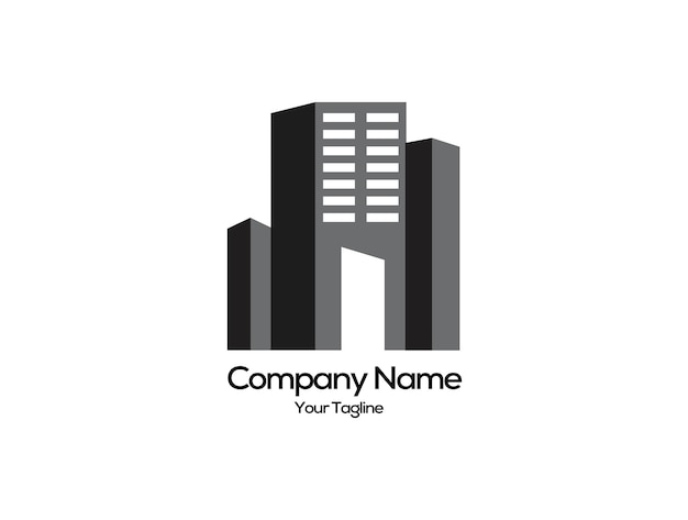 Diseño del logotipo de la empresa de construcción inmobiliaria