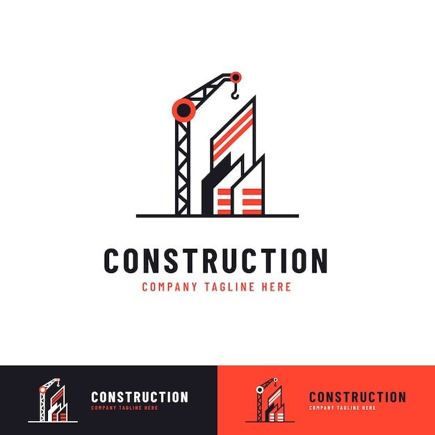 Vector diseño de logotipo de empresa constructora