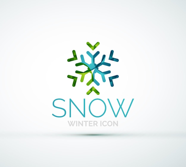 Diseño de logotipo de empresa de copo de nieve de Navidad