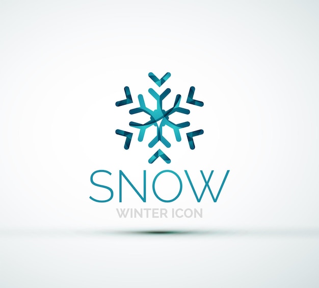 Vector diseño de logotipo de empresa de copo de nieve de navidad