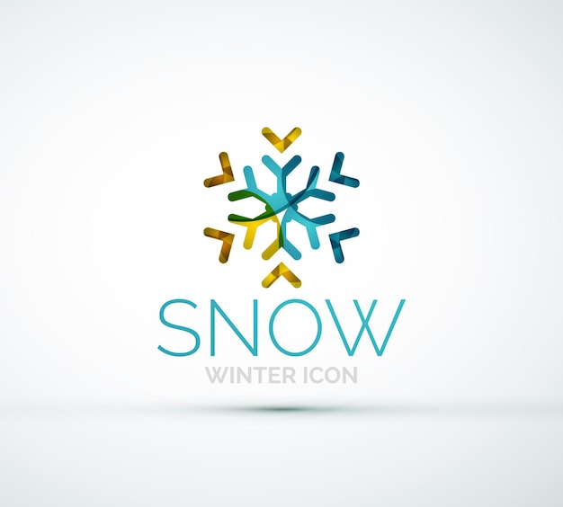 Diseño de logotipo de empresa de copo de nieve de Navidad