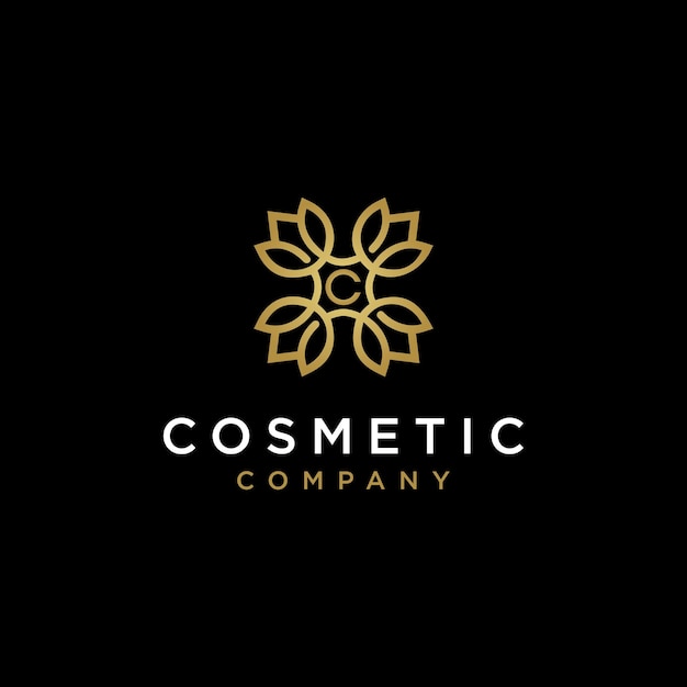 Vector diseño de logotipo de empresa cosmética