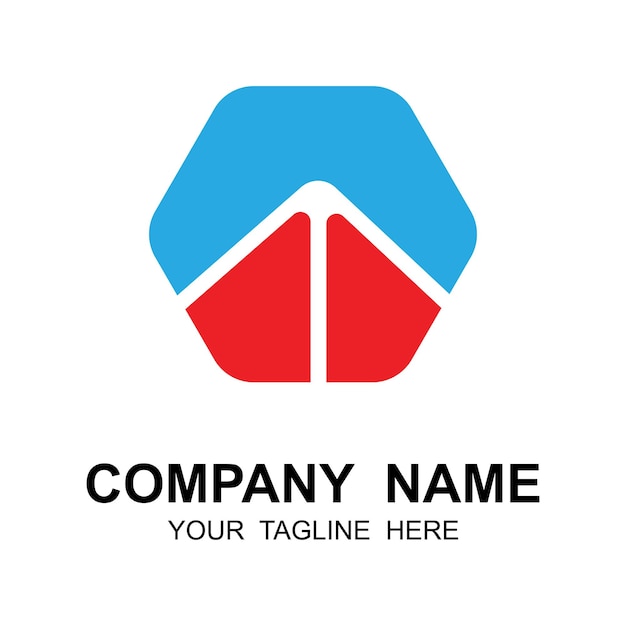 Vector diseño de logotipo de empresa creativa logotipo de empresa de marca con plantilla de eslogan