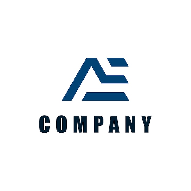 Diseño de logotipo de empresa doméstica con letra AE