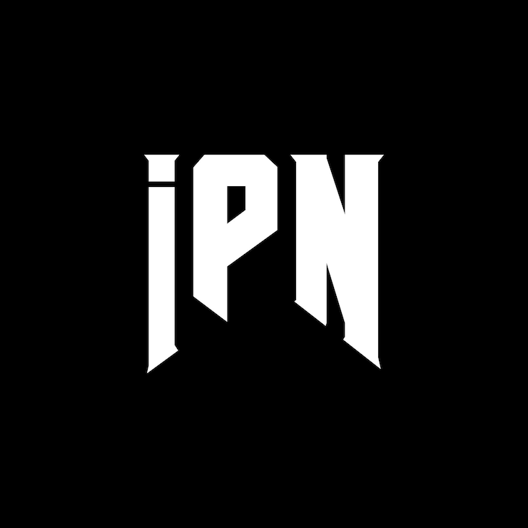 Vector diseño del logotipo de la empresa ipn: combinación de colores blanco y negro ipn: diseño del logotipo ipn: icono ipn: alfabeto ipn: tipografía ipn