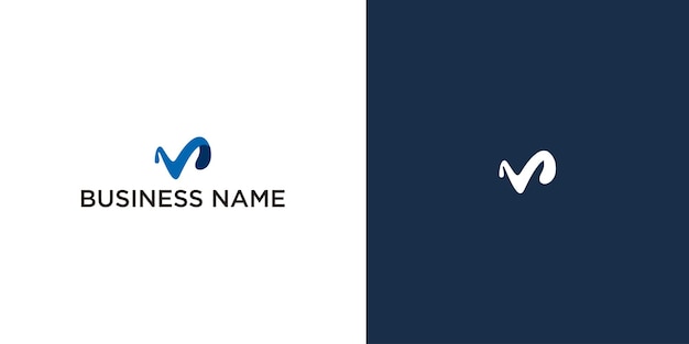 Diseño del logotipo de la empresa con la letra inicial m