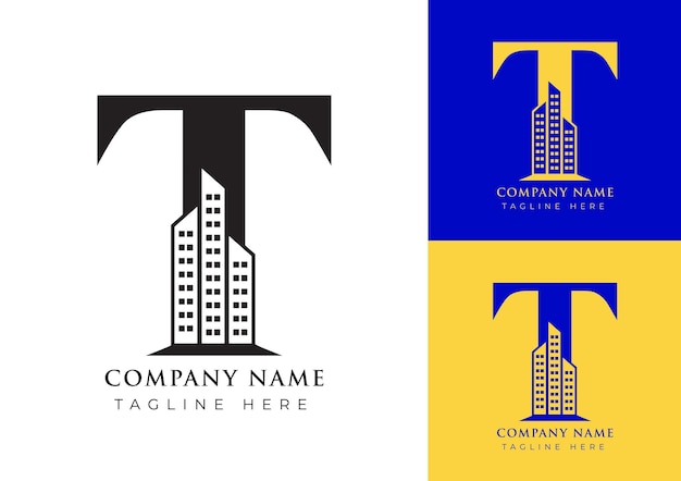 Diseño de logotipo de empresa letra T