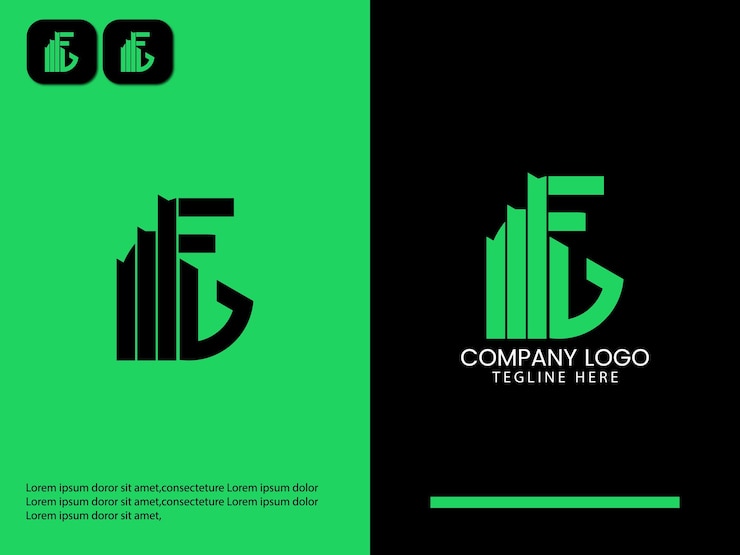 Vector diseño de logotipo de empresa moderna