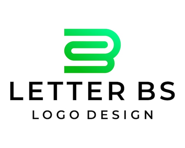 Diseño de logotipo de empresa de negocios moderno simple de monograma de letra bs.