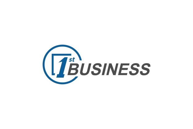 Diseño del logotipo de la empresa número 1 letra del alfabeto
