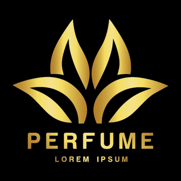 Vector diseño de logotipo de empresa de perfumes de vector de lujo