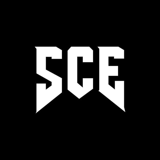 Diseño del logotipo de la empresa SCE: combinación de colores blanco y negro SCE logotipo SCE vector SCE diseño SCE icono SCE alfabeto SCE tipografía diseño del logotipo
