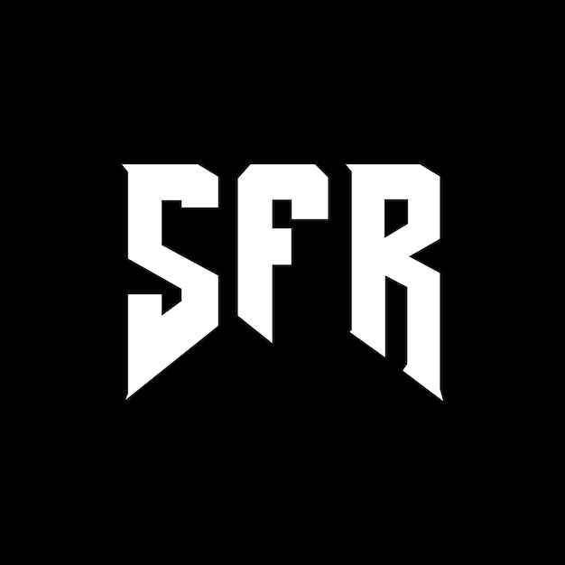 Diseño del logotipo de la empresa SFR: combinación de colores blanco y negro SFR: diseño del logotipo SFR: icono SFR: alfabeto SFR: tipografía SFR