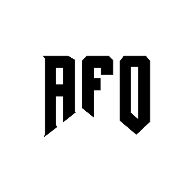 Diseño del logotipo de la empresa de tecnología AFO: combinación de colores blanco y negro AFO: logotipo AFO: vector AFO: diseño AFO: icono AFO: alfabeto AFO: tipografía
