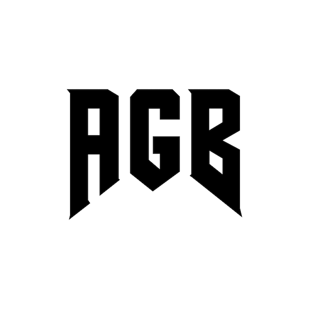 Diseño del logotipo de la empresa de tecnología AGB: combinación de colores blanco y negro AGB: logotipo AGB: vector AGB: diseño AGB: icono AGB: alfabeto AGB: tipografía