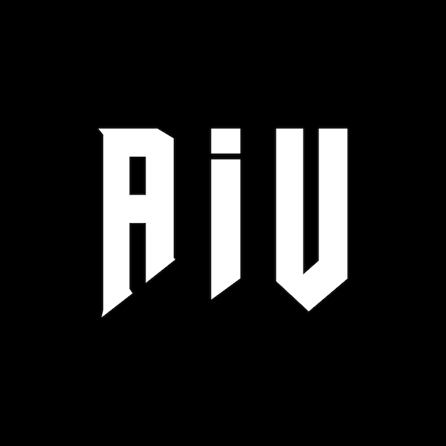 Diseño del logotipo de la empresa de tecnología AIU: combinación de colores blanco y negro AIU logotipo AIU vector AIU diseño AIU icono AIU alfabeto AIU tipografía diseño del logotipo