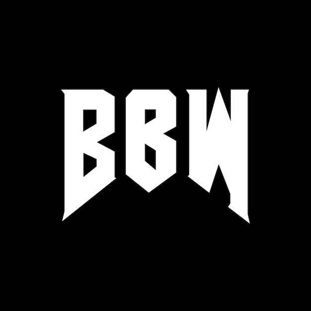 Diseño de logotipo de la empresa de tecnología BBW: combinación de colores blanco y negro BBW: diseño de icono BBW: alfabeto BBW: tipografía BBW: logotipo BBW: