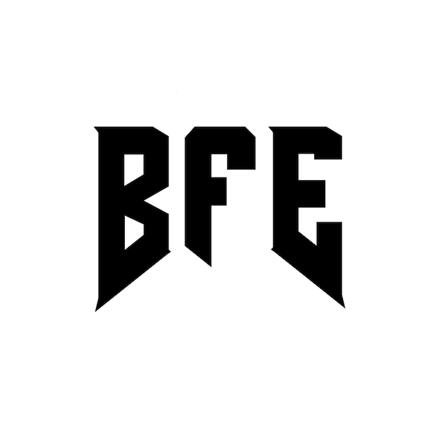 Diseño del logotipo de la empresa de tecnología BFE: combinación de colores en blanco y negro BFE: diseño del logotipo BFE: icono BFE: alfabeto BFE: tipografía BFE: logotipo