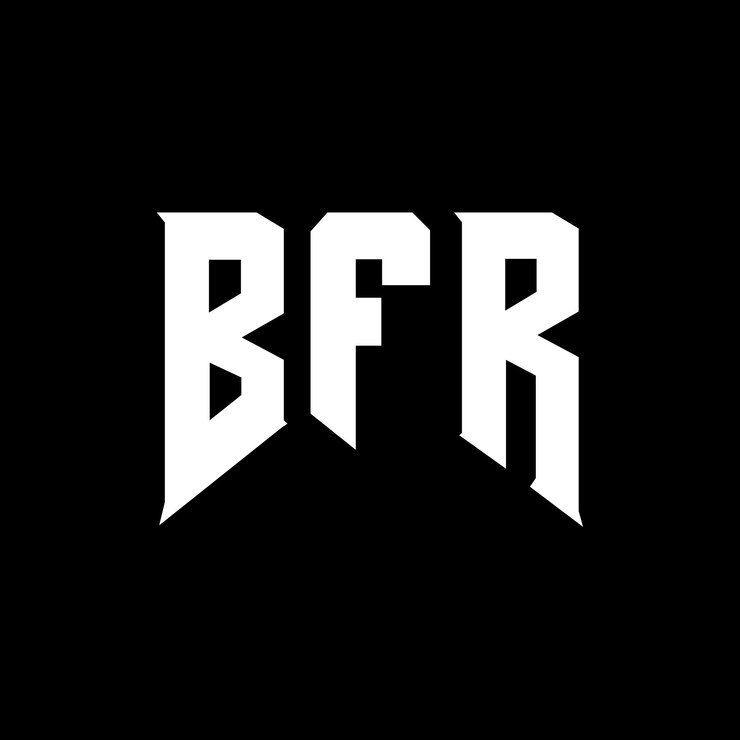 Vector diseño de logotipo de la empresa de tecnología bfr: combinación de colores blanco y negro bfr: diseño de logotipo bfr: icono bfr: alfabeto bfr: tipografía bfr: logotipo bff.