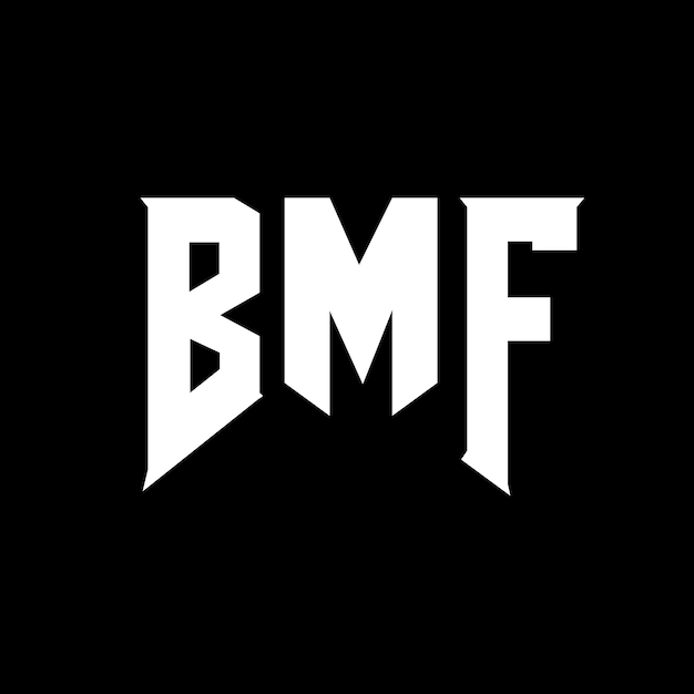 Diseño del logotipo de la empresa de tecnología BMF: combinación de colores blanco y negro, diseño del logotipo BMF, diseño del vector BMF, icono BMF, alfabeto BMF, tipografía BMF.