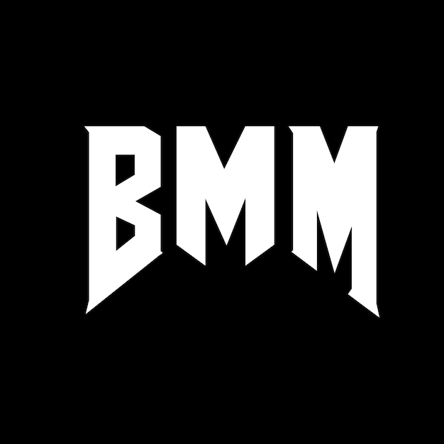 Diseño del logotipo de la empresa de tecnología BMM: combinación de colores blanco y negro, diseño del logotipo BMM, diseño del icono BMM y diseño de la tipografía BMM.