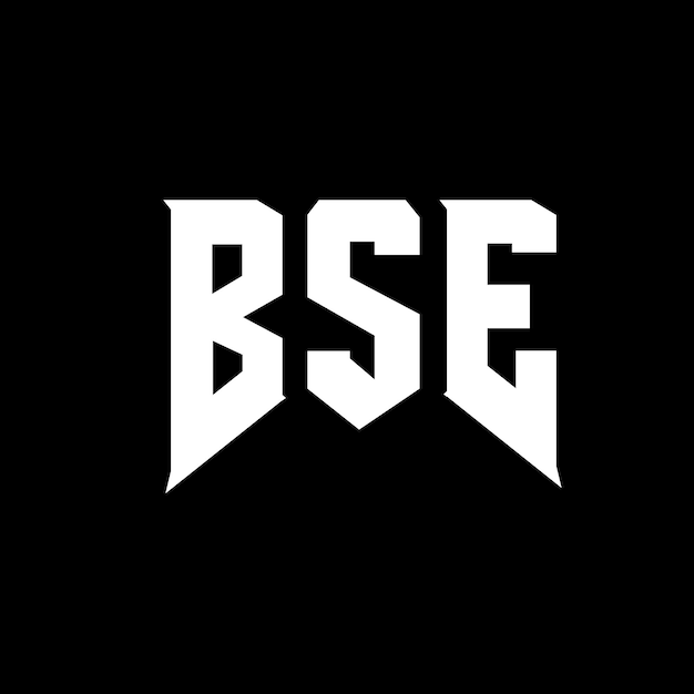 Diseño del logotipo de la empresa de tecnología BSE, combinación de colores blanco y negro, diseño del logotipo BSE, vector BSE, icono BSE, alfabeto BSE, tipografía BSE.