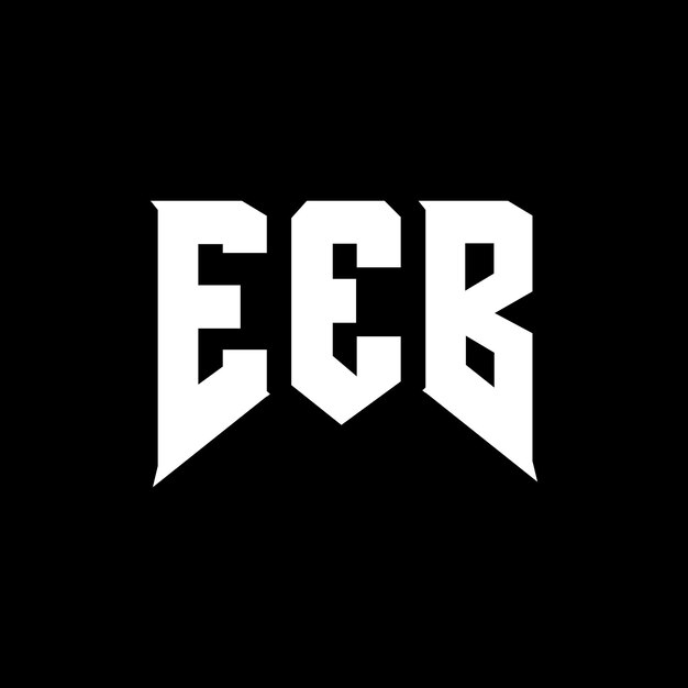 Diseño de logotipo de la empresa de tecnología EEB: combinación de colores blanco y negro EEB logotipo EEB vector EEB diseño EEB icono EEB alfabeto EEB tipografía diseño de logotipo
