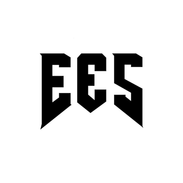 Diseño del logotipo de la empresa de tecnología EES Diseño del Logotipo de la compañía de tecnología EES Combinación de colores blanco y negro EES Logotipo del logotipo EES Diseño vectorial EES Icon EES Alfabeto EES Tipografía diseño del logotipo