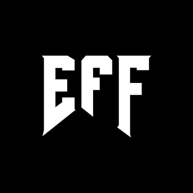 Diseño del logotipo de la empresa de tecnología EFF: combinación de colores en blanco y negro EFF: Vector EFF: Diseño del icono EFF: Alfabeto EFF: Tipo de diseño del logotipo EFF