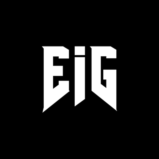 Diseño del logotipo de la empresa de tecnología EIG: combinación de colores blanco y negro, diseño del logotipo EIG, diseño del icono EIG, diseñador de la tipografía EIG.