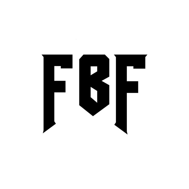 Diseño de logotipo de la empresa de tecnología FBF: combinación de colores blanco y negro FBF: Vector FBF: Diseño de icono FBF: Alfabeto FBF: Tipo de logotipo