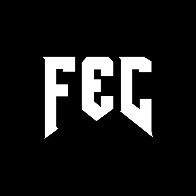 Diseño de logotipo de la empresa de tecnología FEC: combinación de colores blanco y negro FEC: diseño de logotipo FEC: icono FEC: alfabeto FEC: tipografía FEC