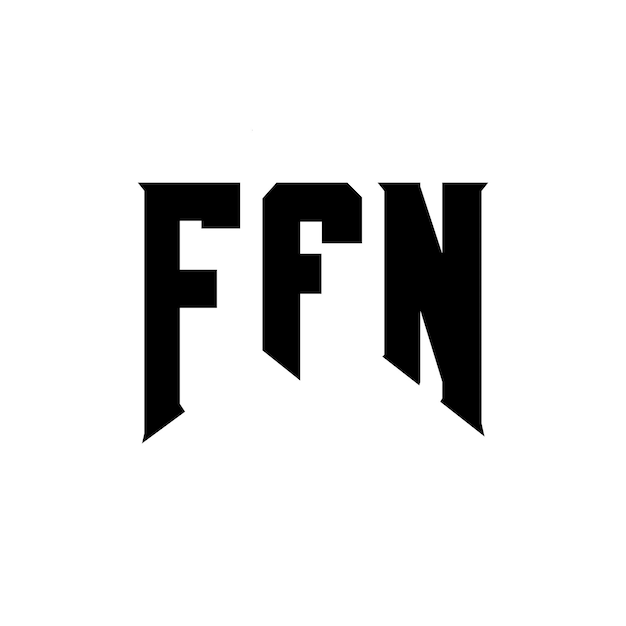 Diseño del logotipo de la empresa de tecnología FFN: combinación de colores blanco y negro FFN logotipo FFN vector FFN diseño FFN icono FFN alfabeto FFN tipografía diseño del logotipo