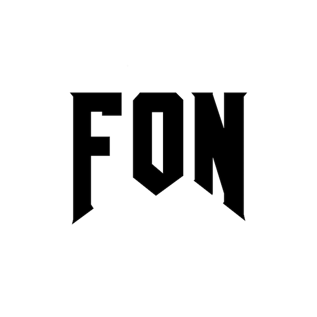 Diseño del logotipo de la empresa de tecnología FON: combinación de colores blanco y negro FON: logotipo FON: vector FON: diseño FON: icono FON: alfabeto FON: tipografía