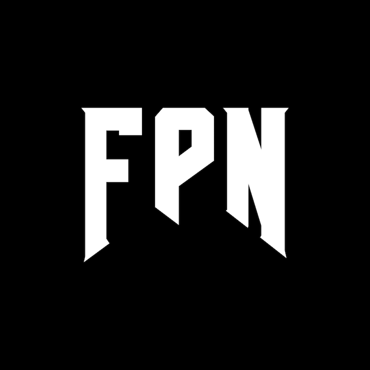 Vector diseño del logotipo de la empresa de tecnología fpn: combinación de colores blanco y negro fpn: logotipo fpn: vector fpn: diseño fpn: icono fpn: alfabeto fpn: tipografía
