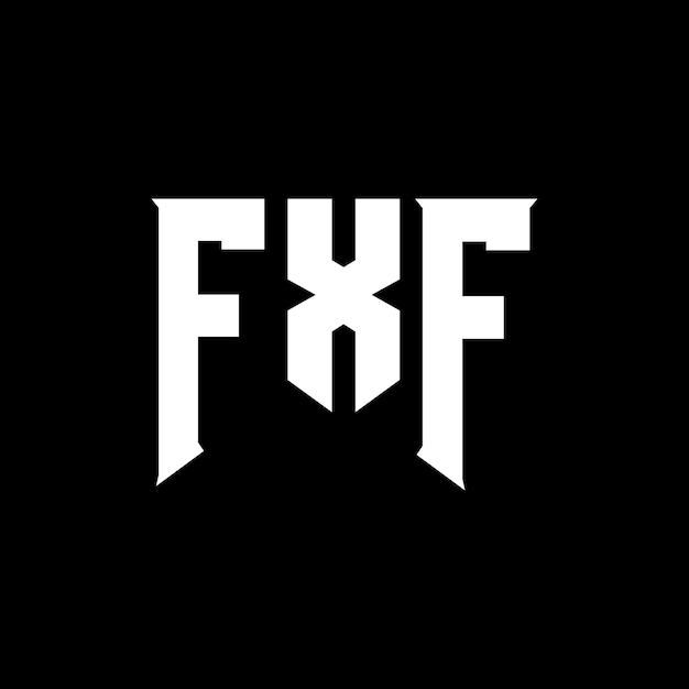 Diseño del logotipo de la empresa de tecnología FXF: combinación de colores blanco y negro FXF: Vector FXF: Diseño del icono FXF: Alfabeto FXF: Tipo de diseño del logotipo