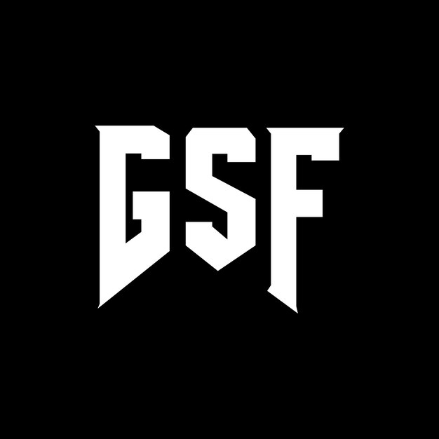 Diseño del logotipo de la empresa de tecnología GSF: combinación de colores blanco y negro GSF: diseño del logotipo GSF: icono GSF: alfabeto GSF: tipografía GSF: logotipo GSG: diseño de la marca GSF