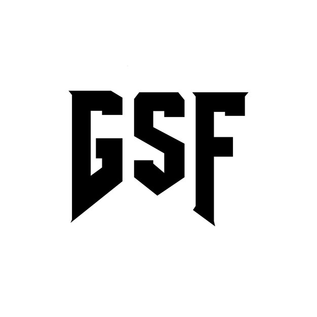 Diseño del logotipo de la empresa de tecnología GSF: combinación de colores blanco y negro GSF: diseño del logotipo GSF: icono GSF: alfabeto GSF: tipografía GSF: logotipo GSG: diseño de la marca GSF