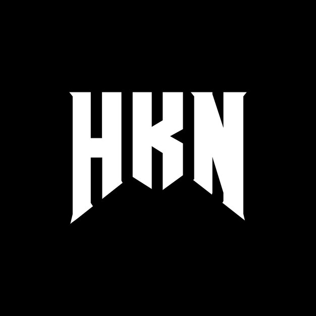 Diseño del logotipo de la empresa de tecnología HKN: combinación de colores blanco y negro HKN: Vector HKN: Diseño del icono HKN: Alfabeto HKN: Tipografía HKN