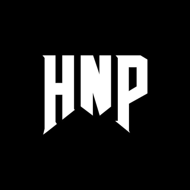 Diseño del logotipo de la empresa de tecnología HNP: combinación de colores blanco y negro HNP: logotipo HNP: vector HNP: diseño HNP: icono HNP: alfabeto HNP: tipografía